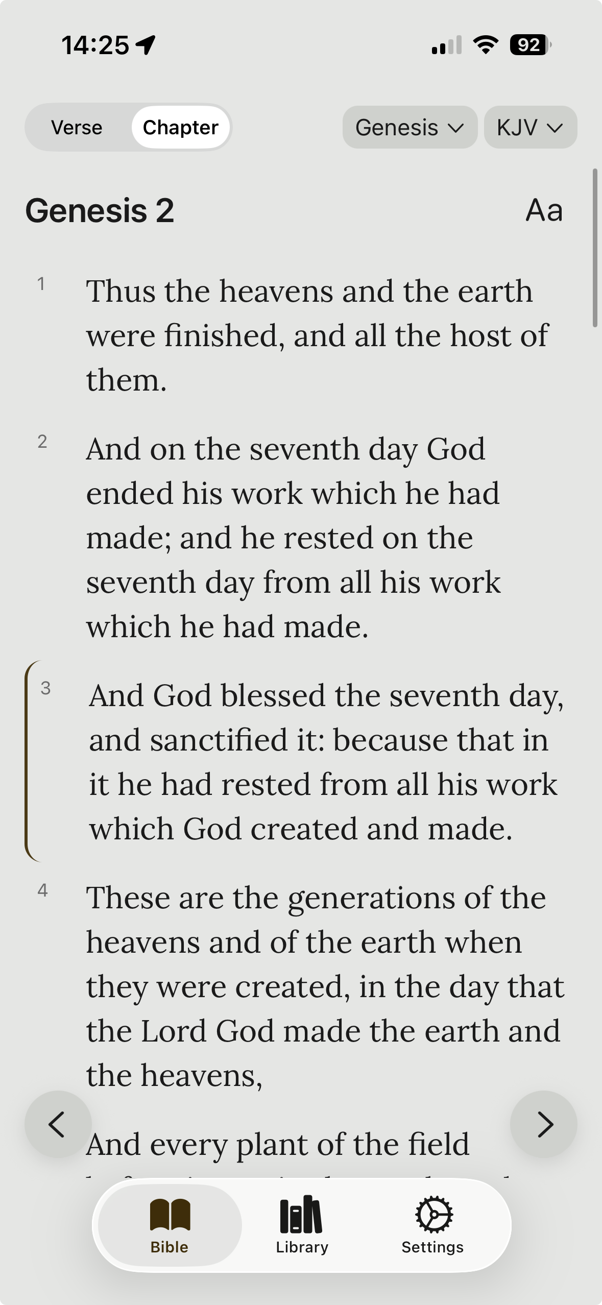 Verse of the Day Screen Preview